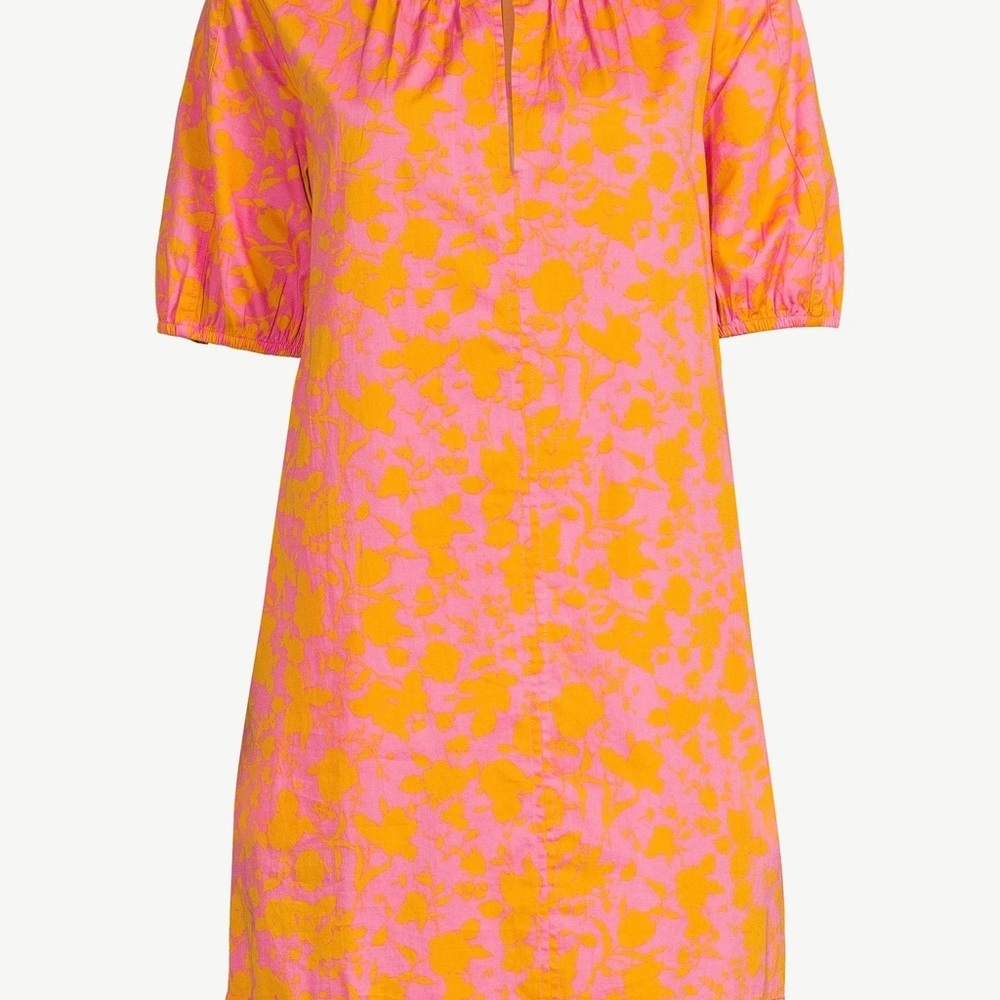 Free Assembly Mini Dress with Short Sleeves